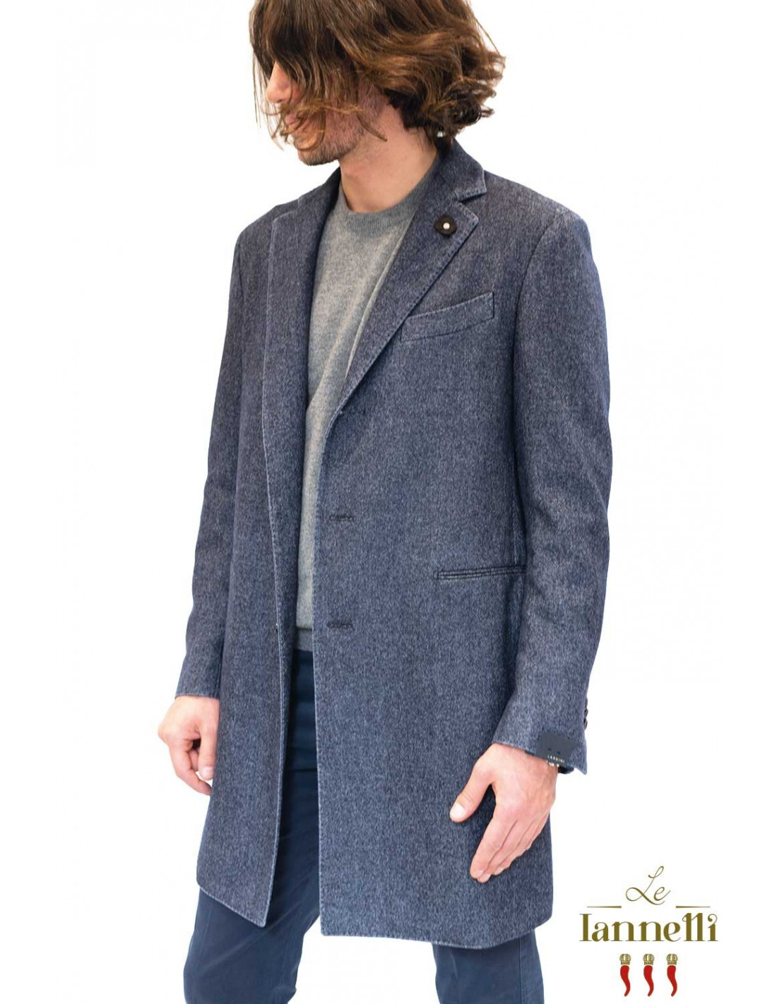 Cappotto Lardini Blu Jeans