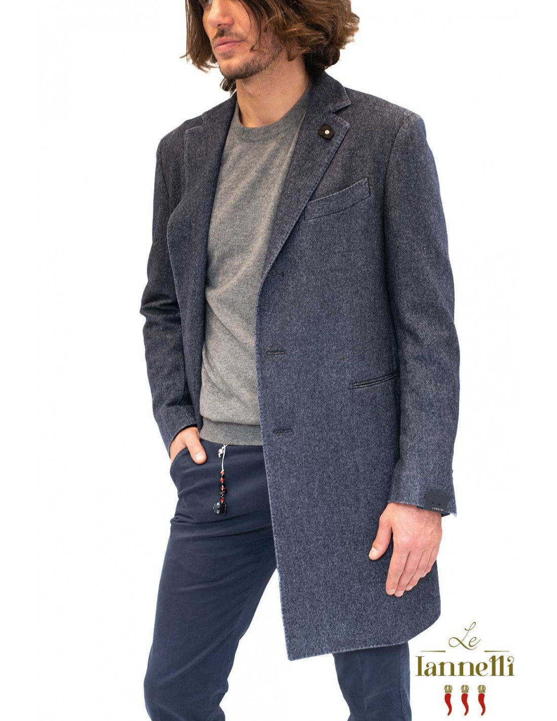 Cappotto Lardini Blu Jeans