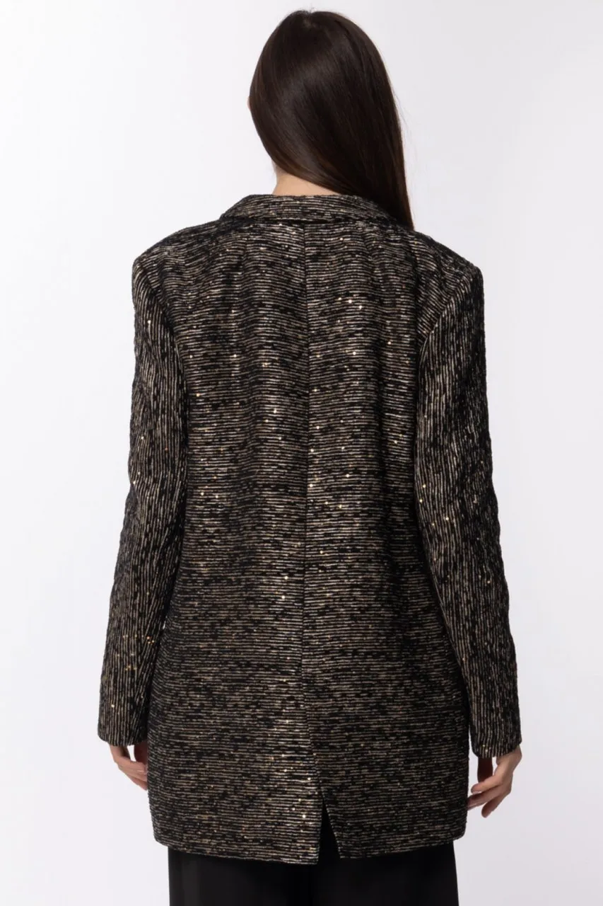 Cappotto paillettes e fili in lurex VAR UNICA