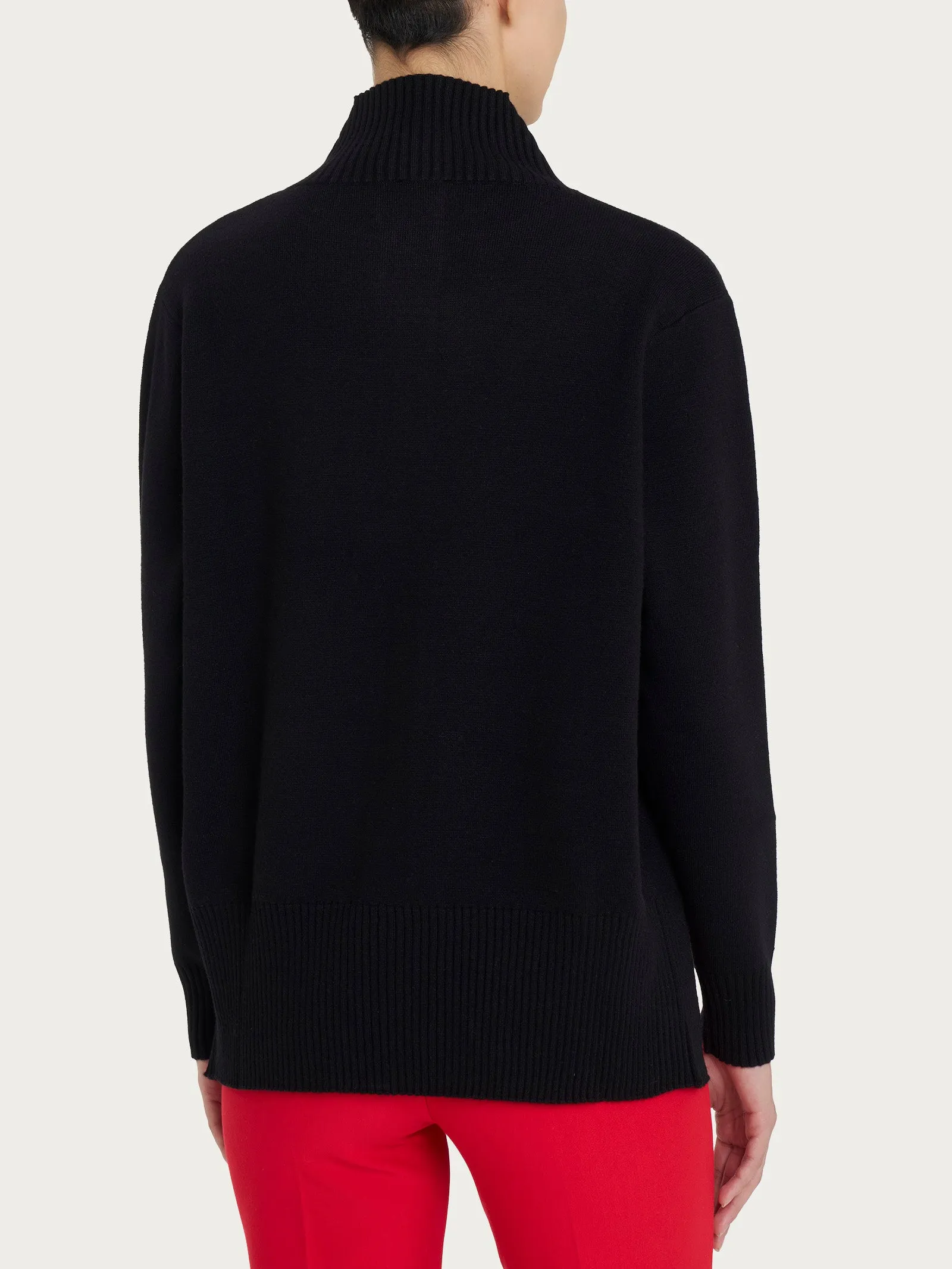 Cardigan aperto con bottoni in super soft - Nero