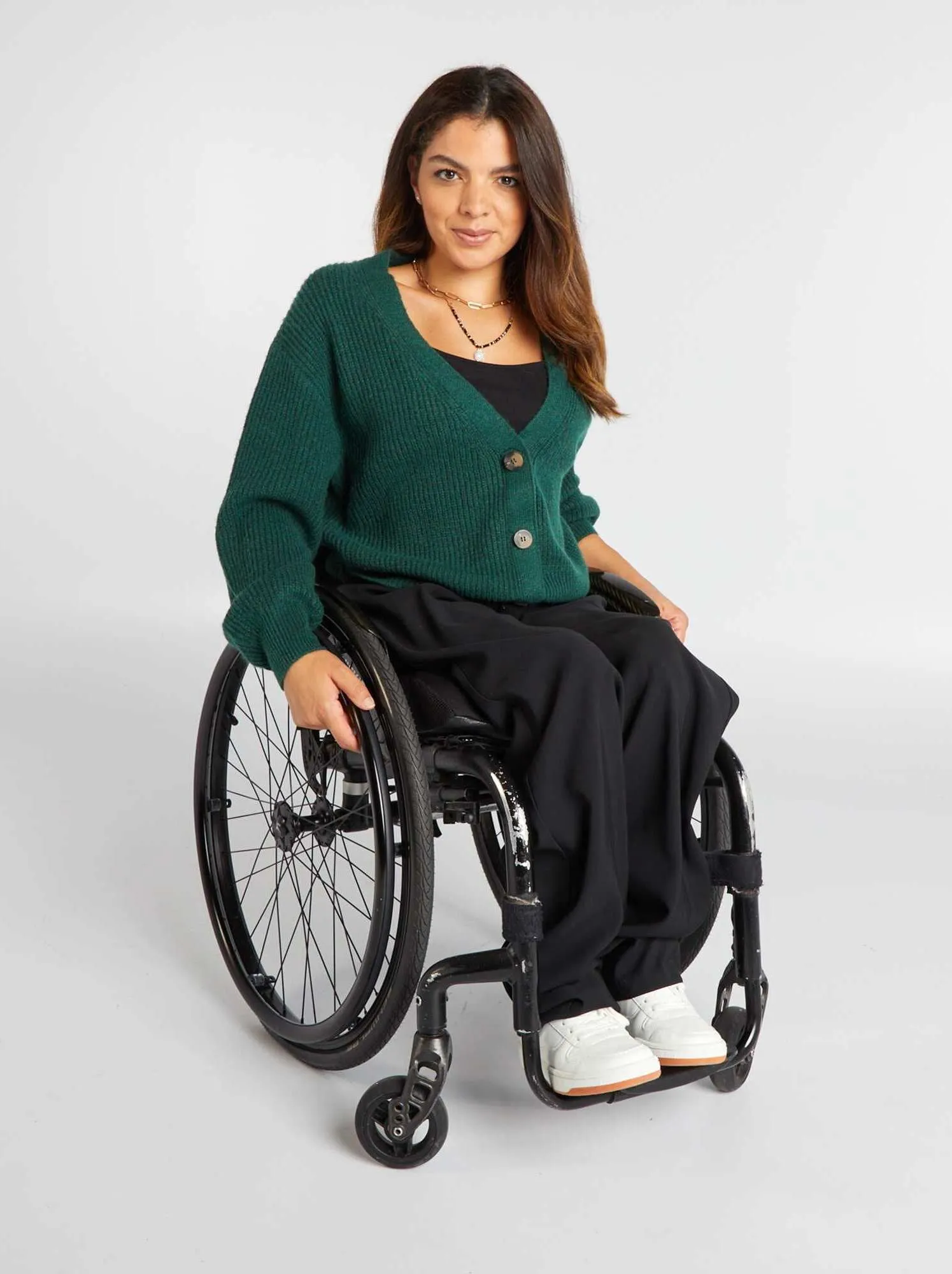 Cardigan in maglia con apertura magnetizzata - So Easy - Verde