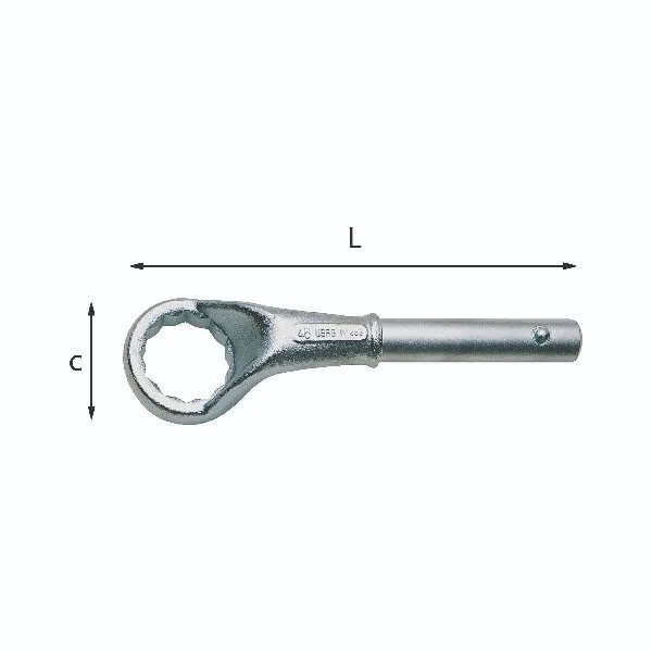 Chiave ad anello Usag 253 253, lungh. 410 mm, bocca poligonale 95