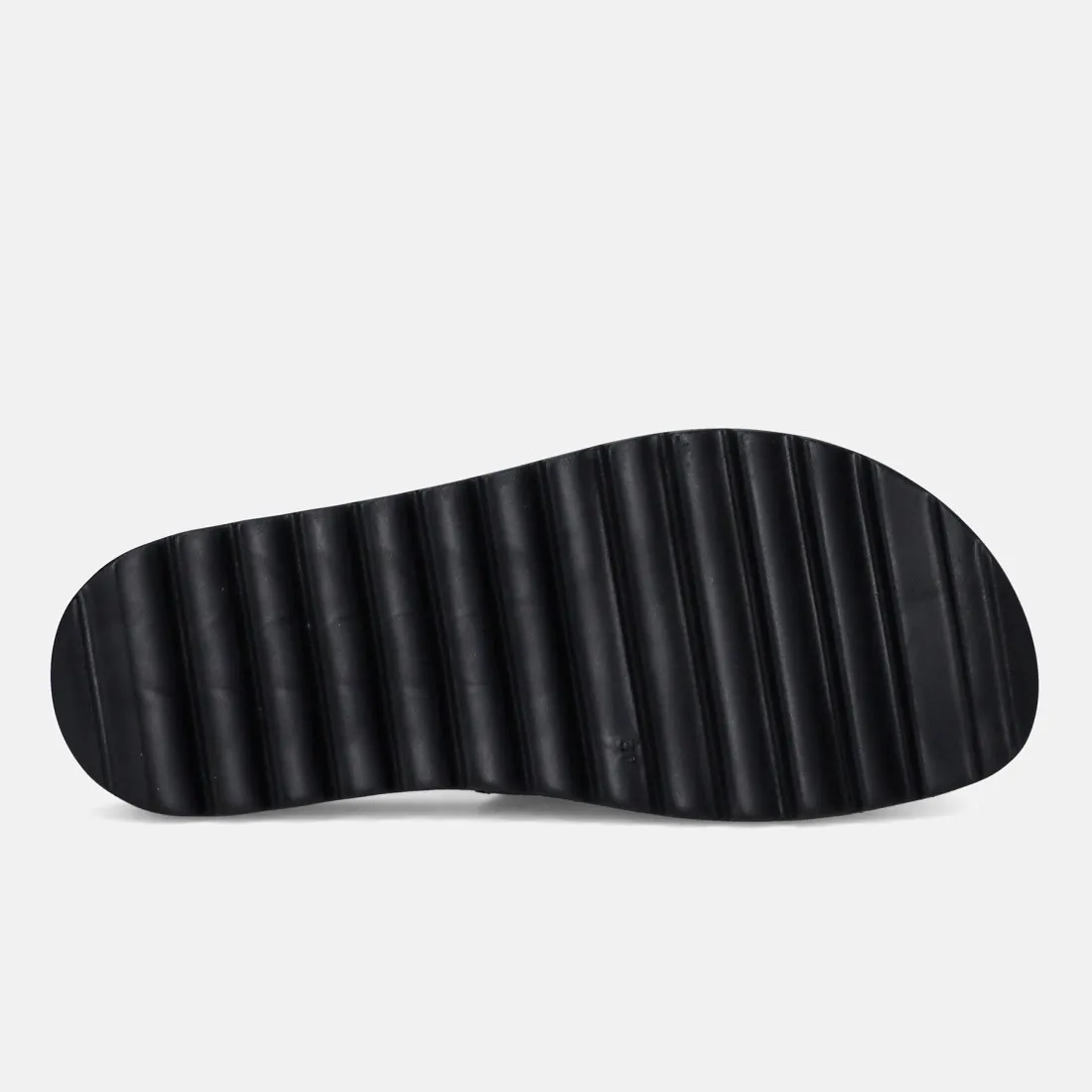 Ciabatta da donna Le Bohemien in pelle nera arricciata