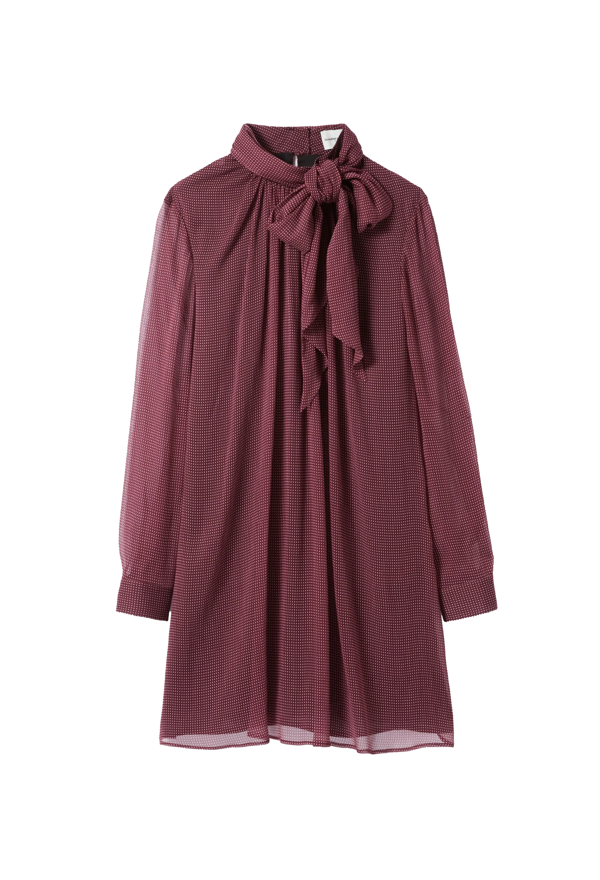  CLAUDIE PIERLOT   Abito corto con collo a fiocco | Rosa