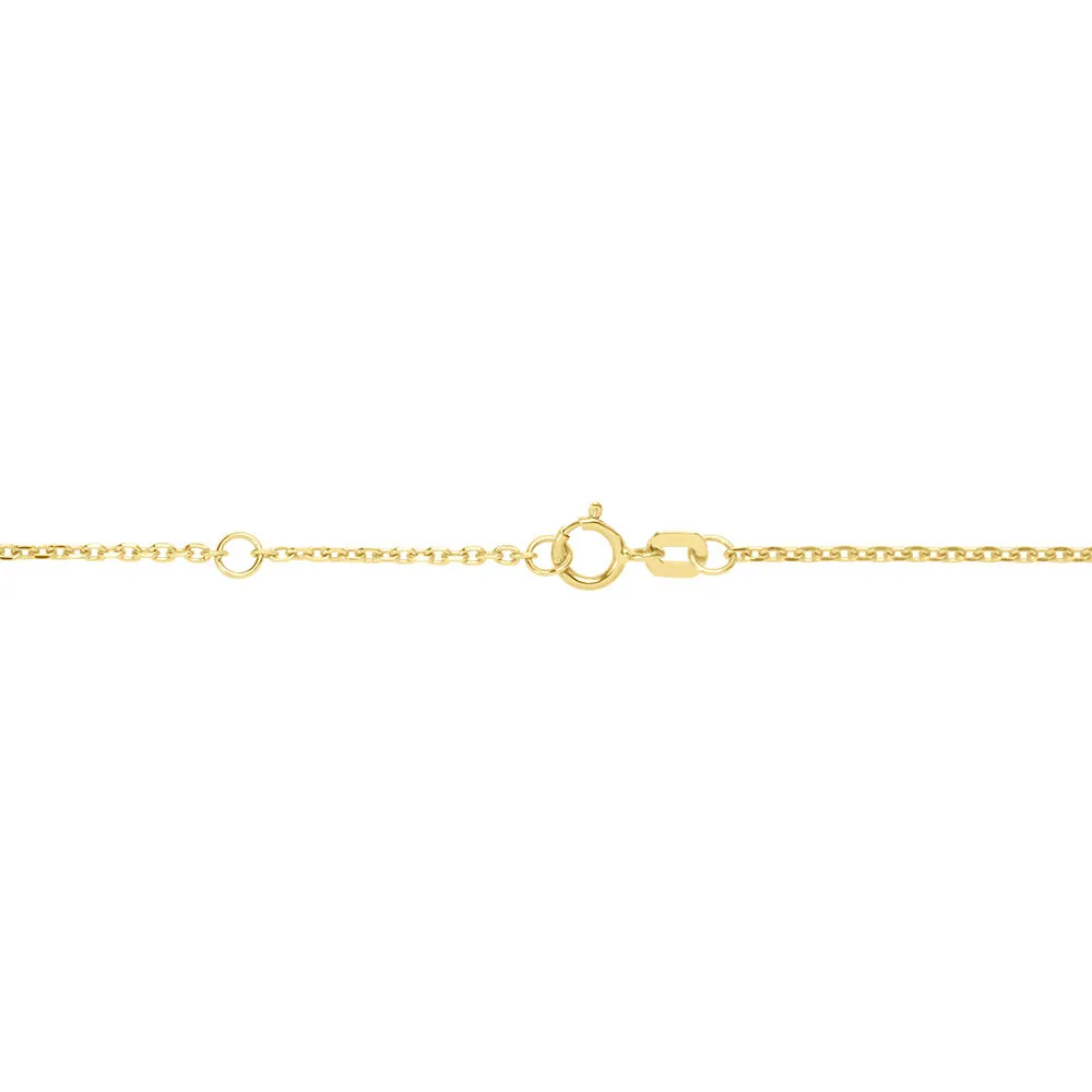 Collana Punto Luce Cuore Claire Oro Giallo 375/1000 Maglia Forzatina Cubic Zirconia Bianco 40 + 2 cm 1427845