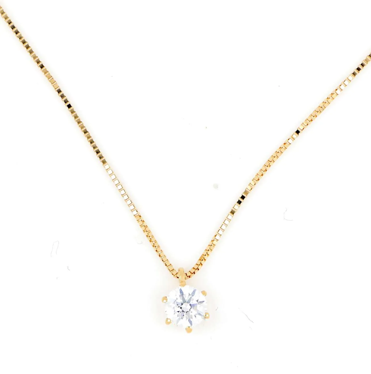 Collana punto luce in oro giallo e zircone DZ-COLL-000167