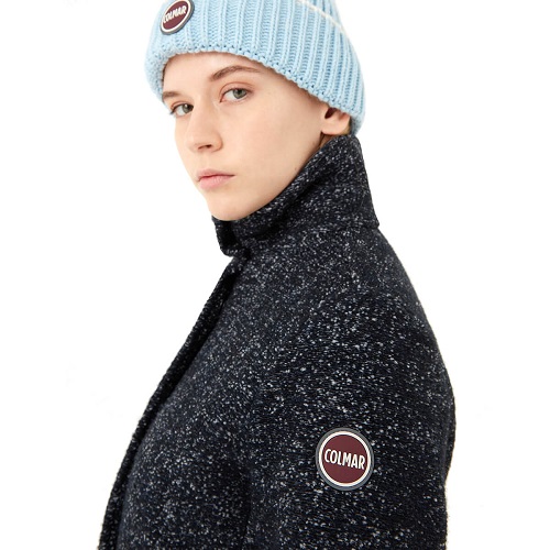 Colmar Originals cappotto in panno donna damier colore blu
