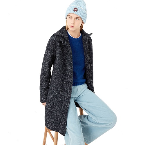 Colmar Originals cappotto in panno donna damier colore blu