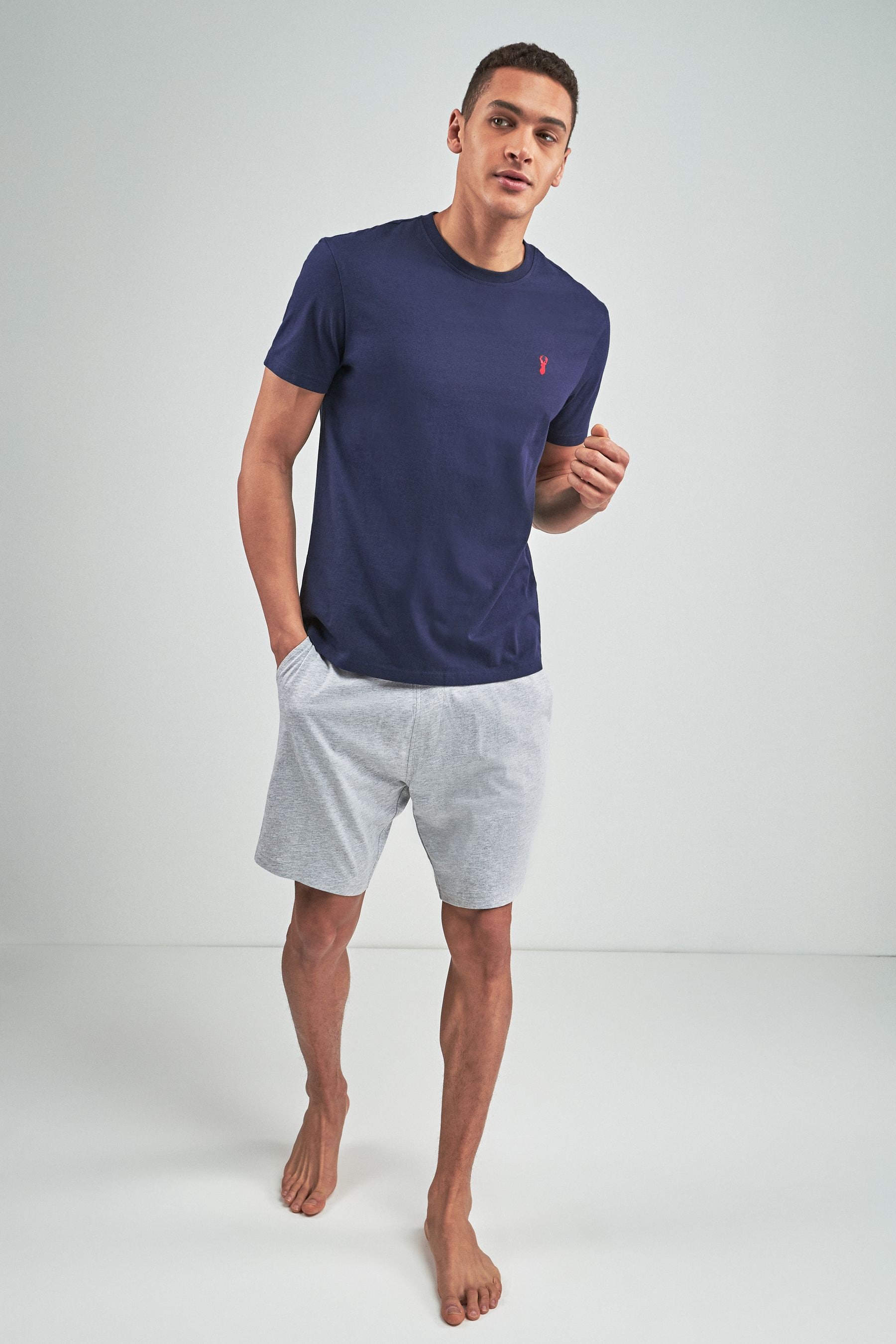 Completo pigiama con shorts in jersey