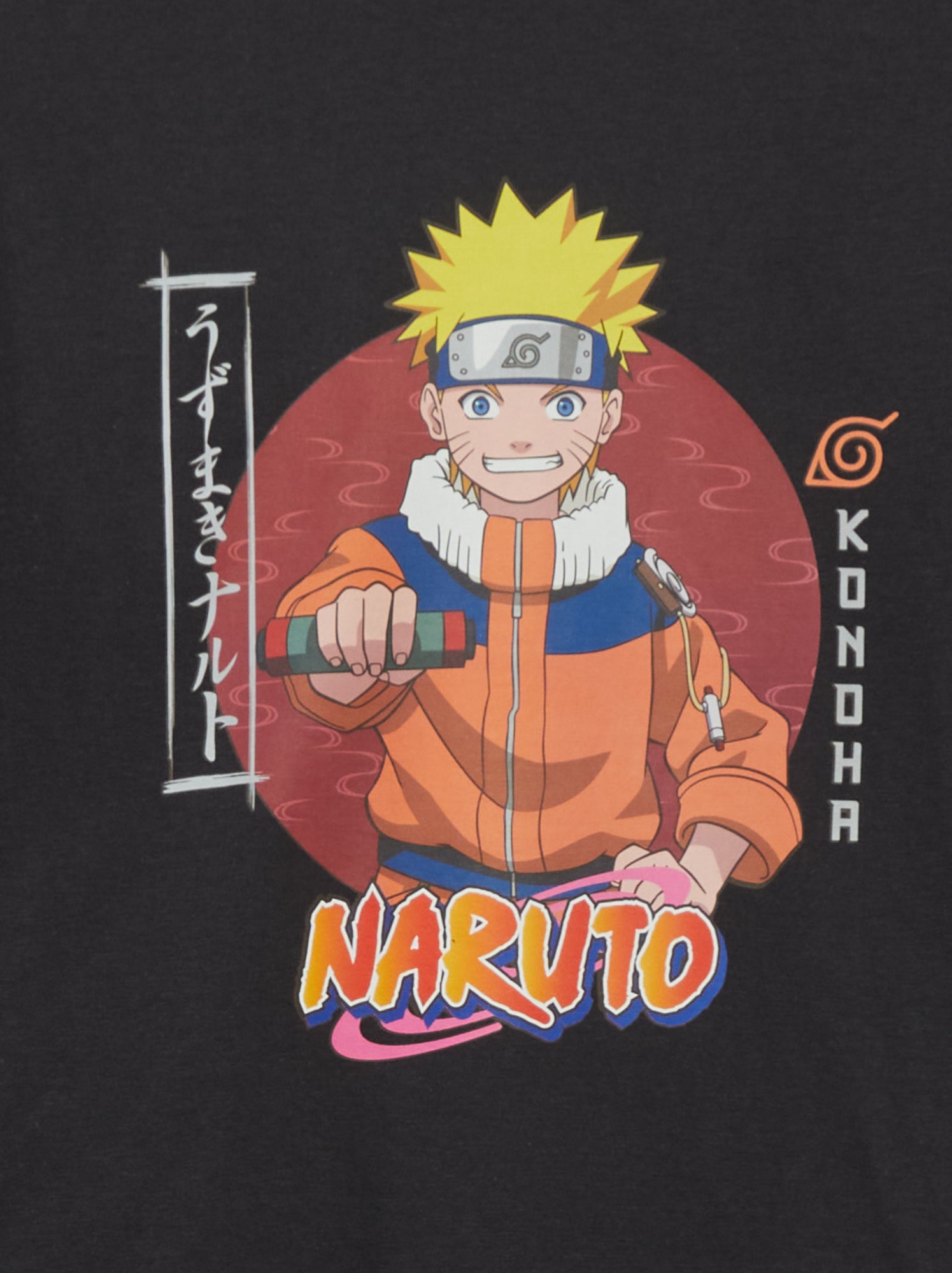 Completo pigiama corto 'Naruto' - 2 pezzi - NERO