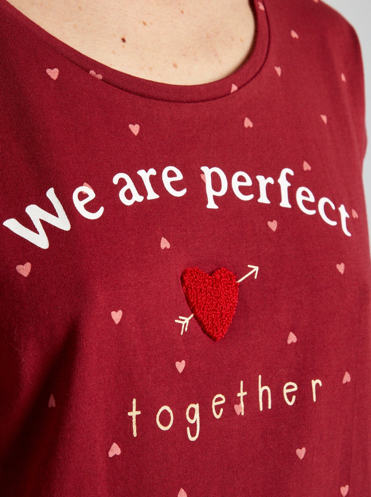 Completo pigiama Love - 2 pezzi - ROSSO