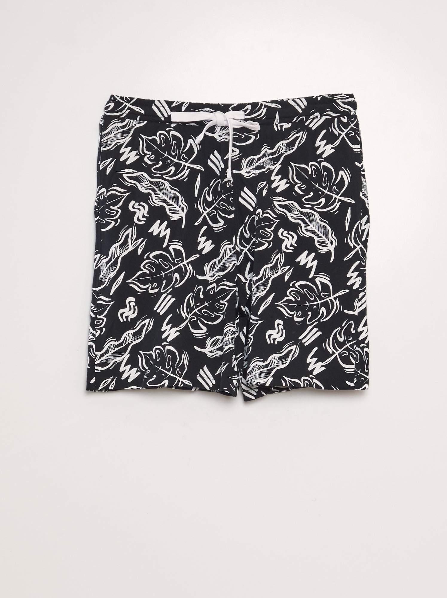 Completo pigiama t-shirt + shorts - 2 pezzi - NERO