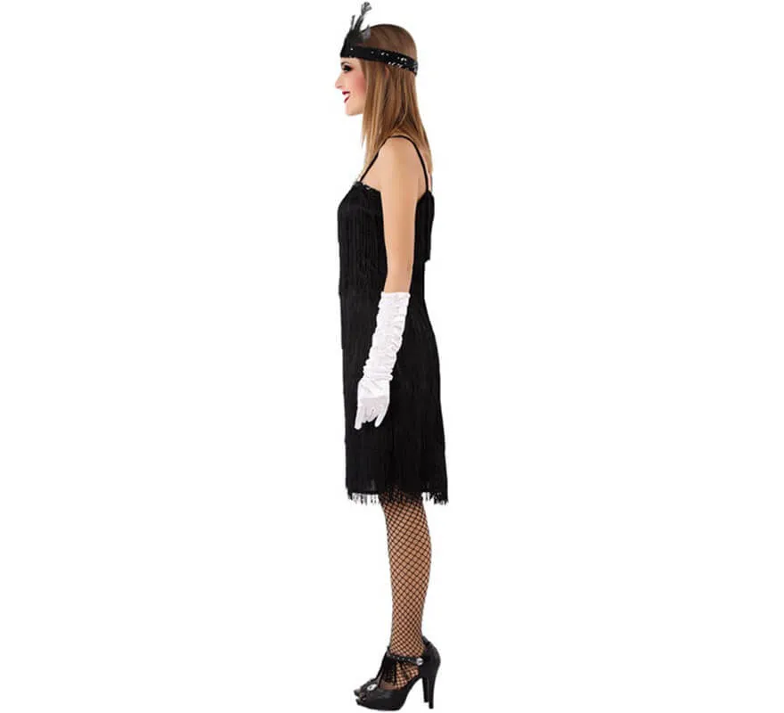 Costume da ballerina Charleston nero da donna