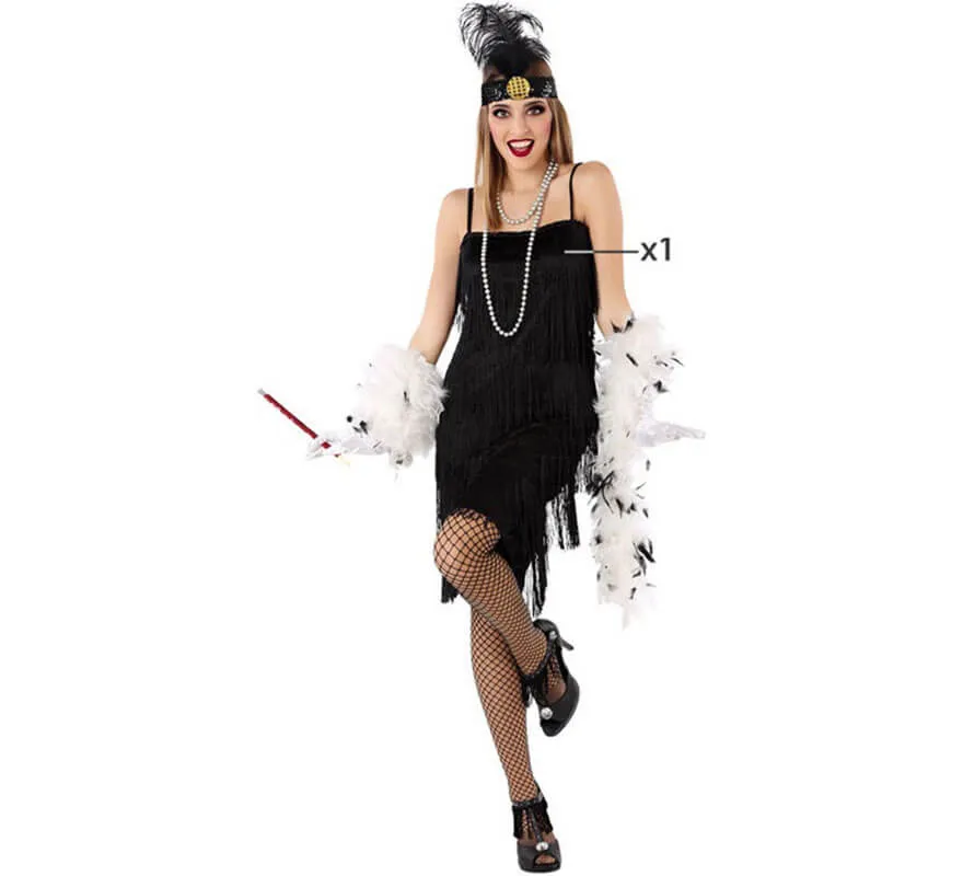 Costume da ballerina Charleston nero da donna