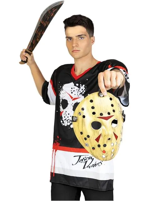 Costume Jason Venerdì 13 da hockey da uomo con machete
