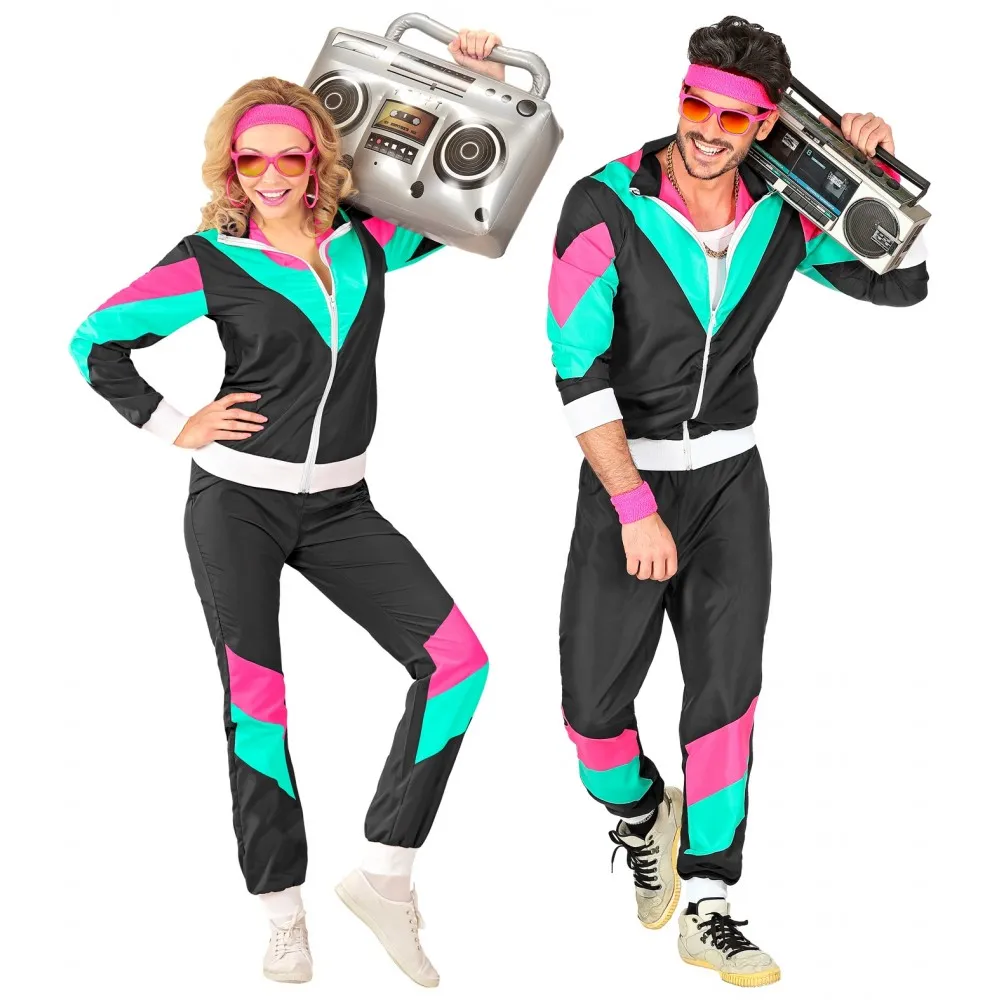 Costume Tuta Anni 80 Unisex per Feste a Tema, Taglia L, Adulto