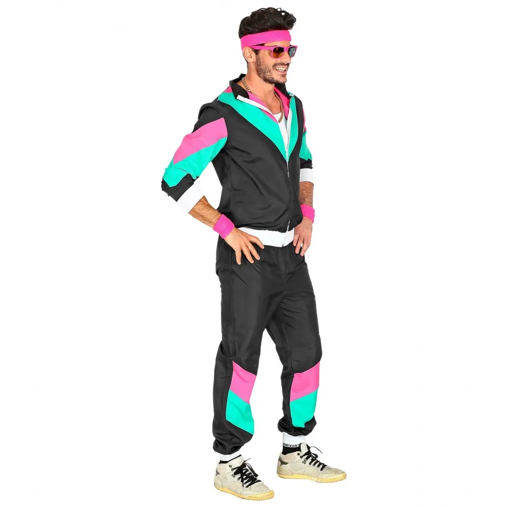 Costume Tuta Anni 80 Unisex per Feste a Tema, Taglia L, Adulto