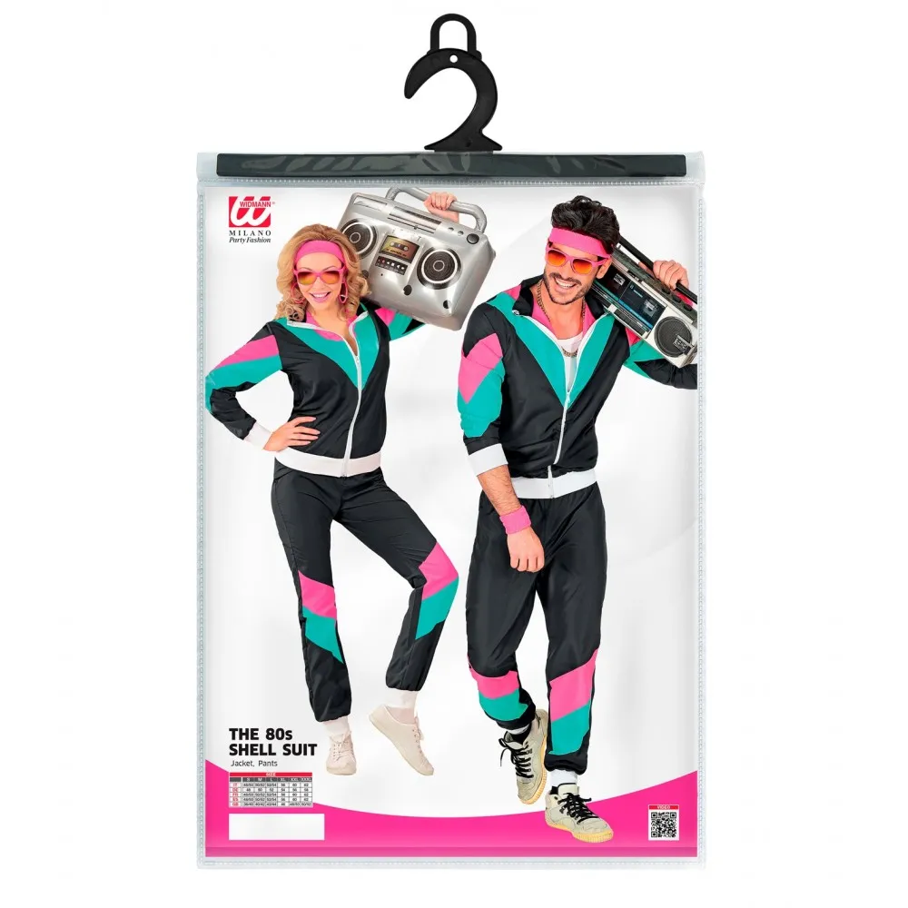 Costume Tuta Anni 80 Unisex per Feste a Tema, Taglia L, Adulto