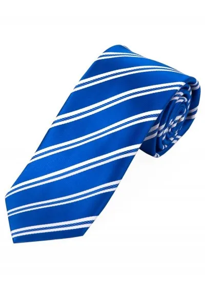 Cravatta business a righe blu reale bianco neve