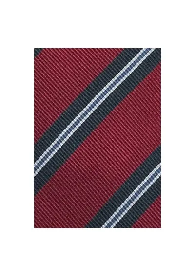 Cravatta club rosso righe blu