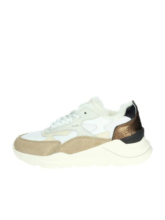 D.A.T.E.  SNEAKERS BASSA W391-FGF-HA-WI BIANCO/CUOIO