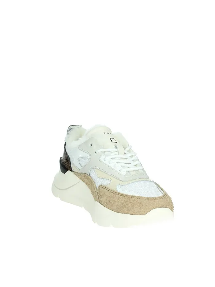 D.A.T.E.  SNEAKERS BASSA W391-FGF-HA-WI BIANCO/CUOIO