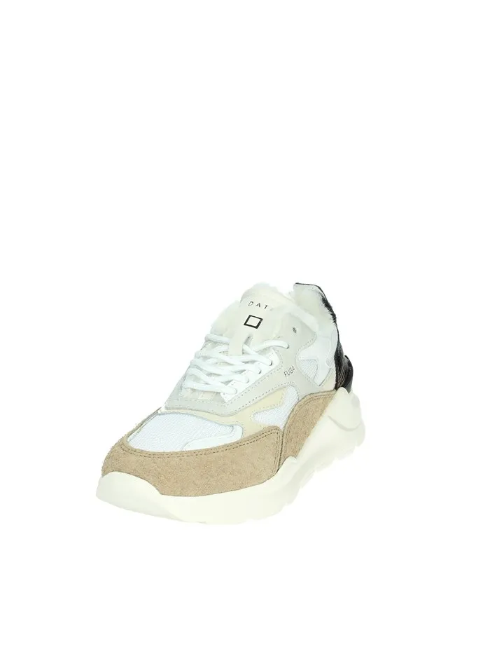 D.A.T.E.  SNEAKERS BASSA W391-FGF-HA-WI BIANCO/CUOIO