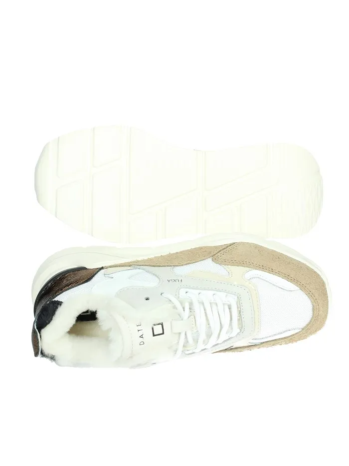 D.A.T.E.  SNEAKERS BASSA W391-FGF-HA-WI BIANCO/CUOIO