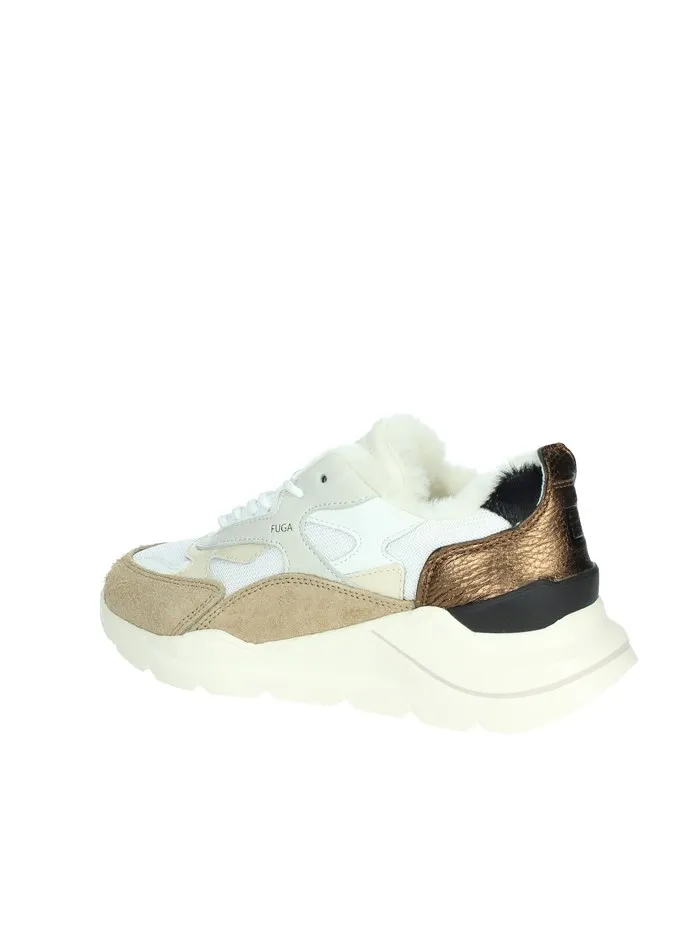 D.A.T.E.  SNEAKERS BASSA W391-FGF-HA-WI BIANCO/CUOIO