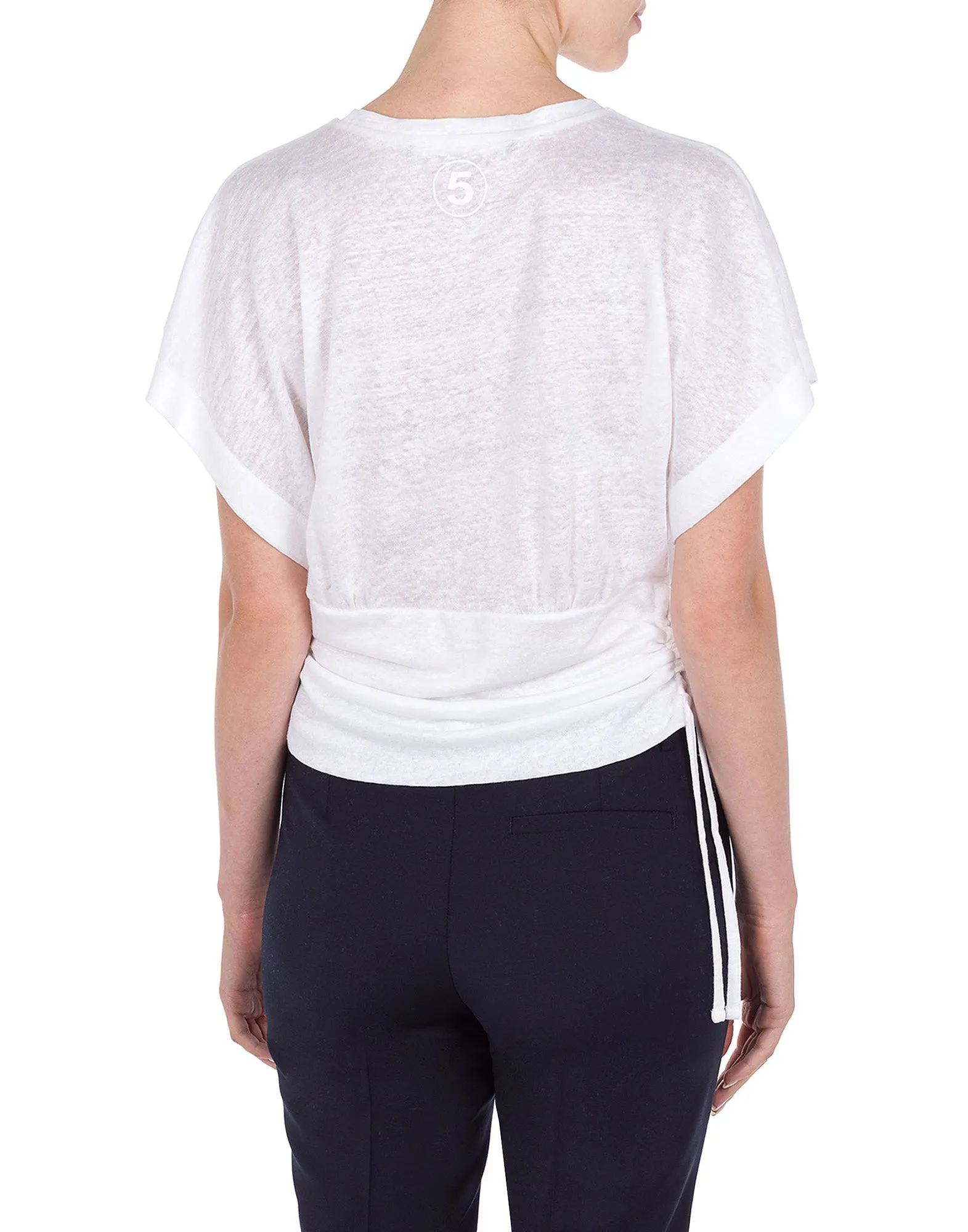 DEPARTMENT FIVE T-shirt Nash con Lacci Bianca