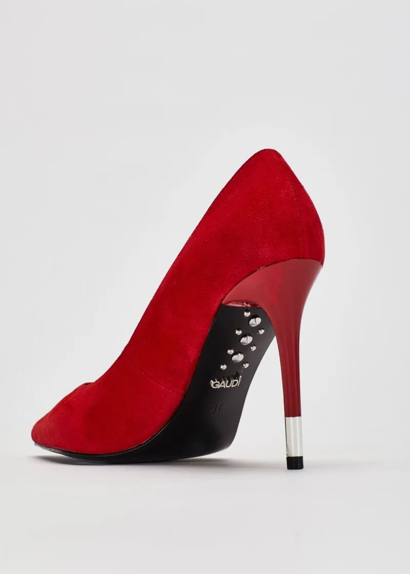 Décolleté in pelle scamosciata