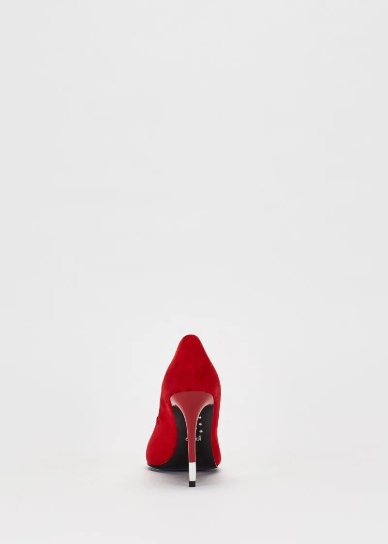 Décolleté in pelle scamosciata