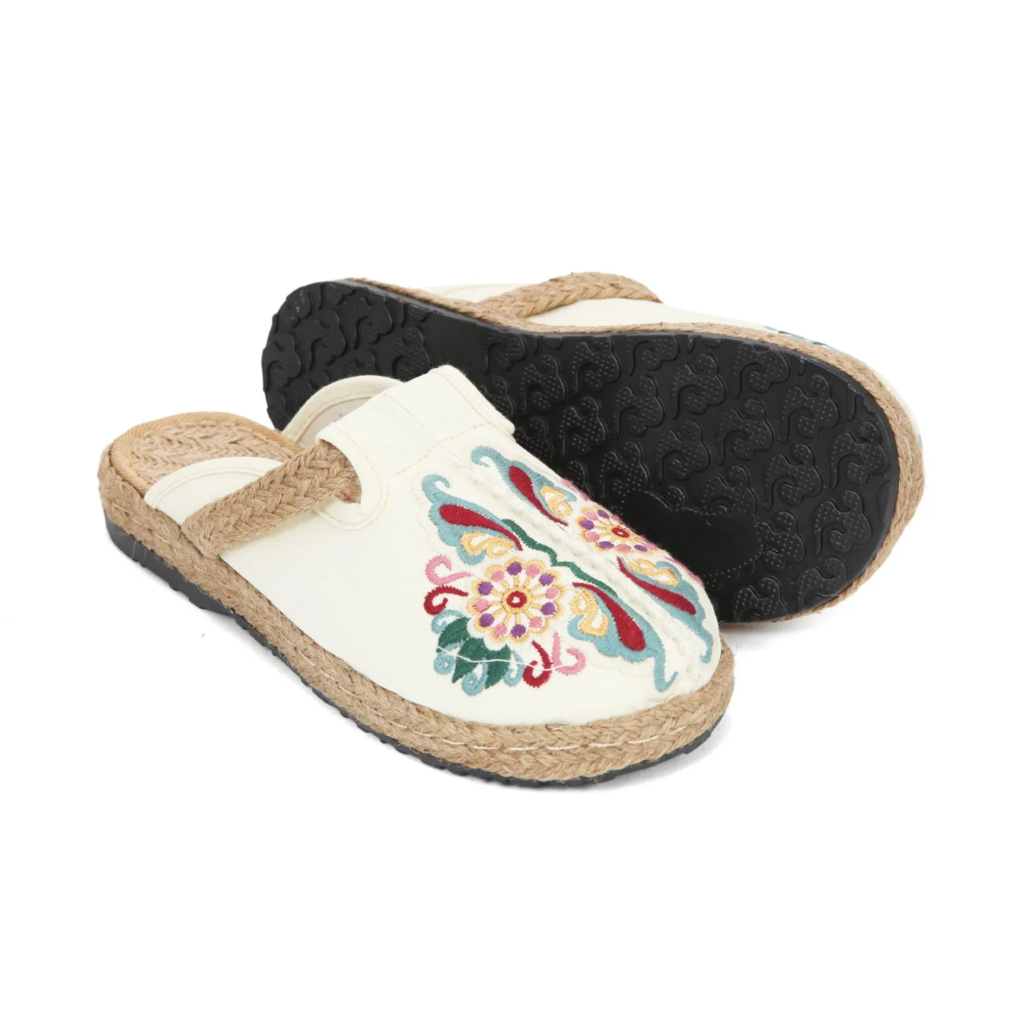 Espadrillas Panna Con Ricami Bambina, Teen E Donna
