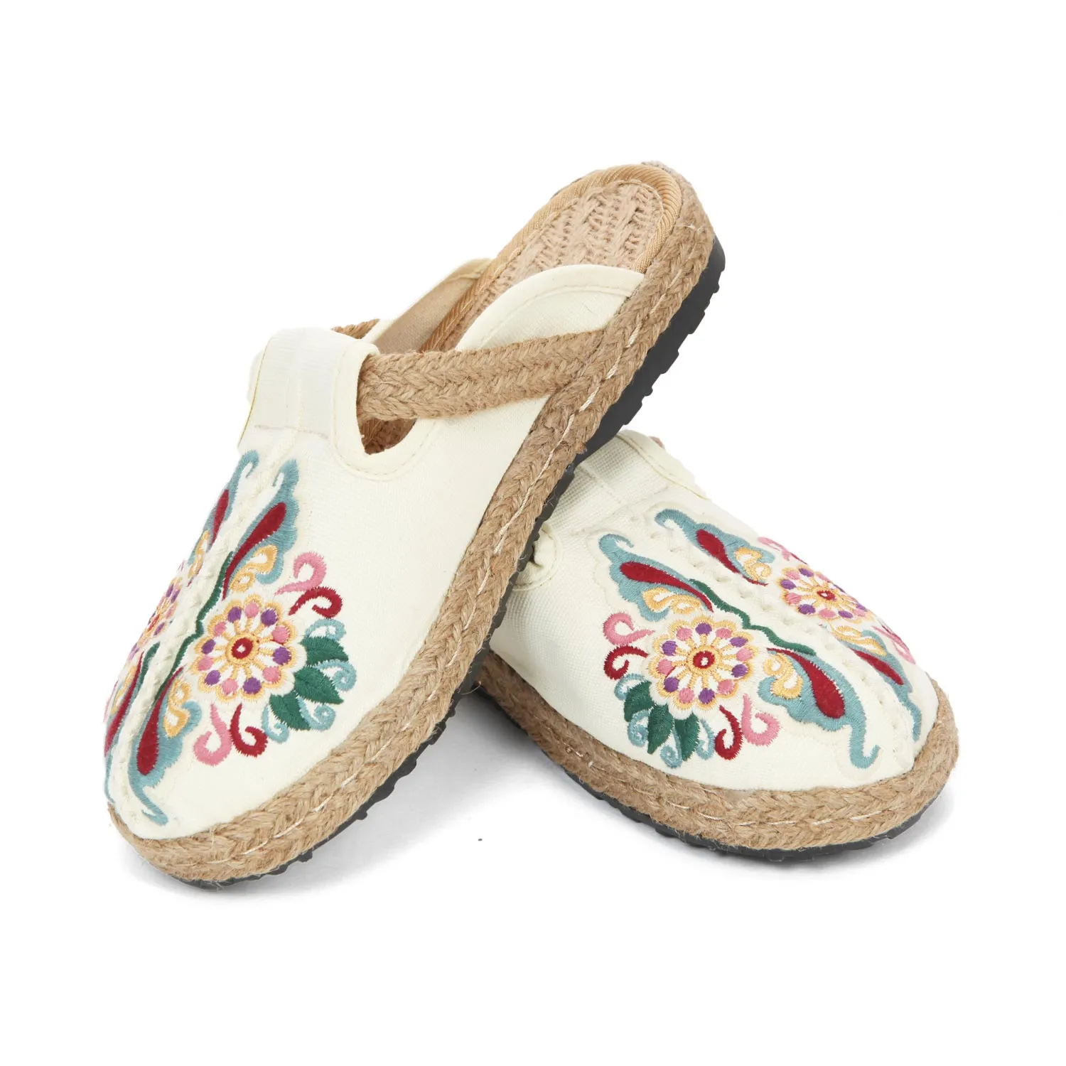 Espadrillas Panna Con Ricami Bambina, Teen E Donna