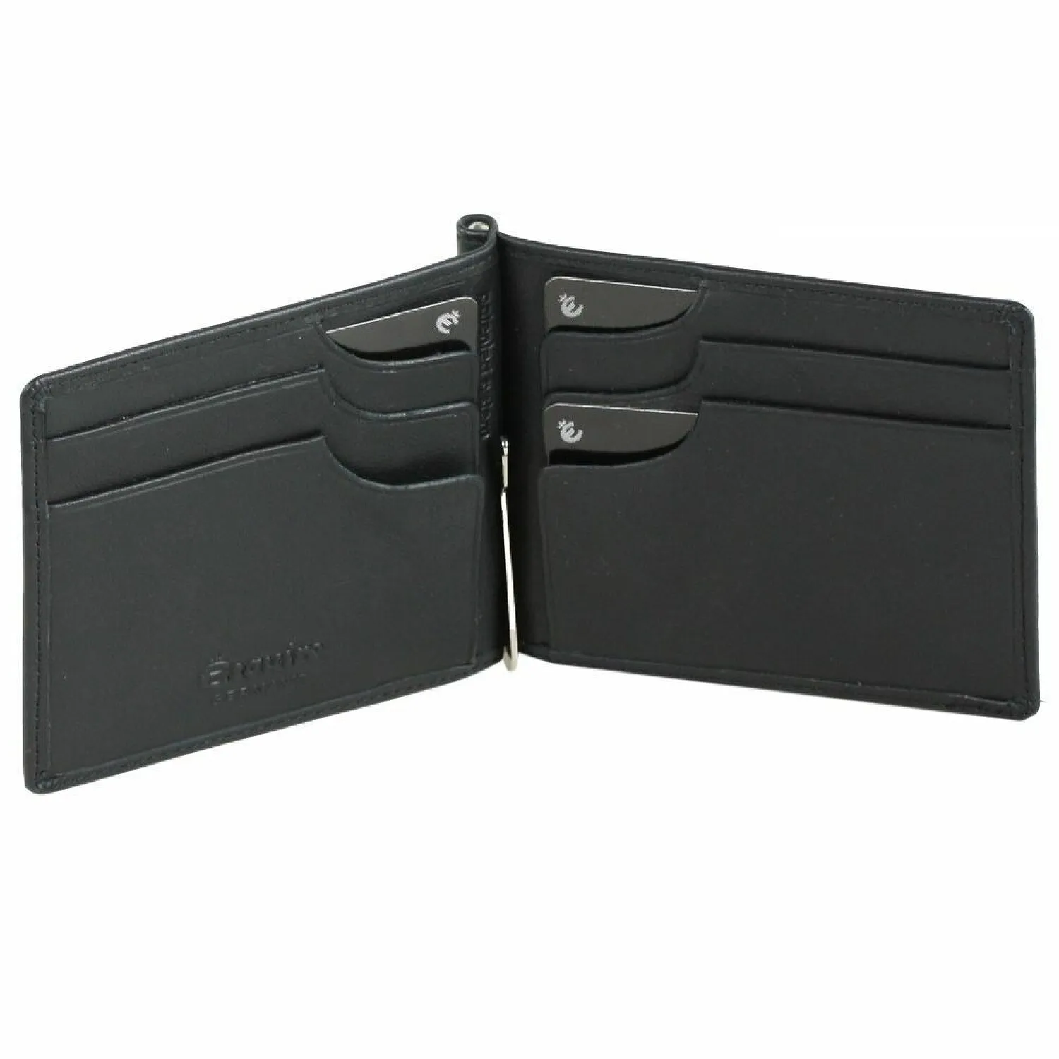 Esquire Porta carte di credito con logo in pelle 11 cm