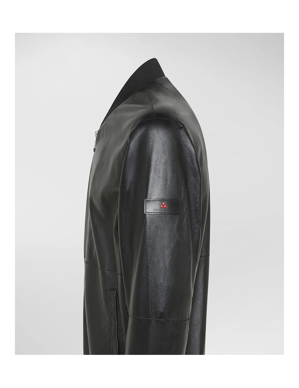 FANS LEATHER ACC PEUTEREY UOMO BOMBER VERA PELLE GIACCA GIUBBINO GIUBBOTTO BLU