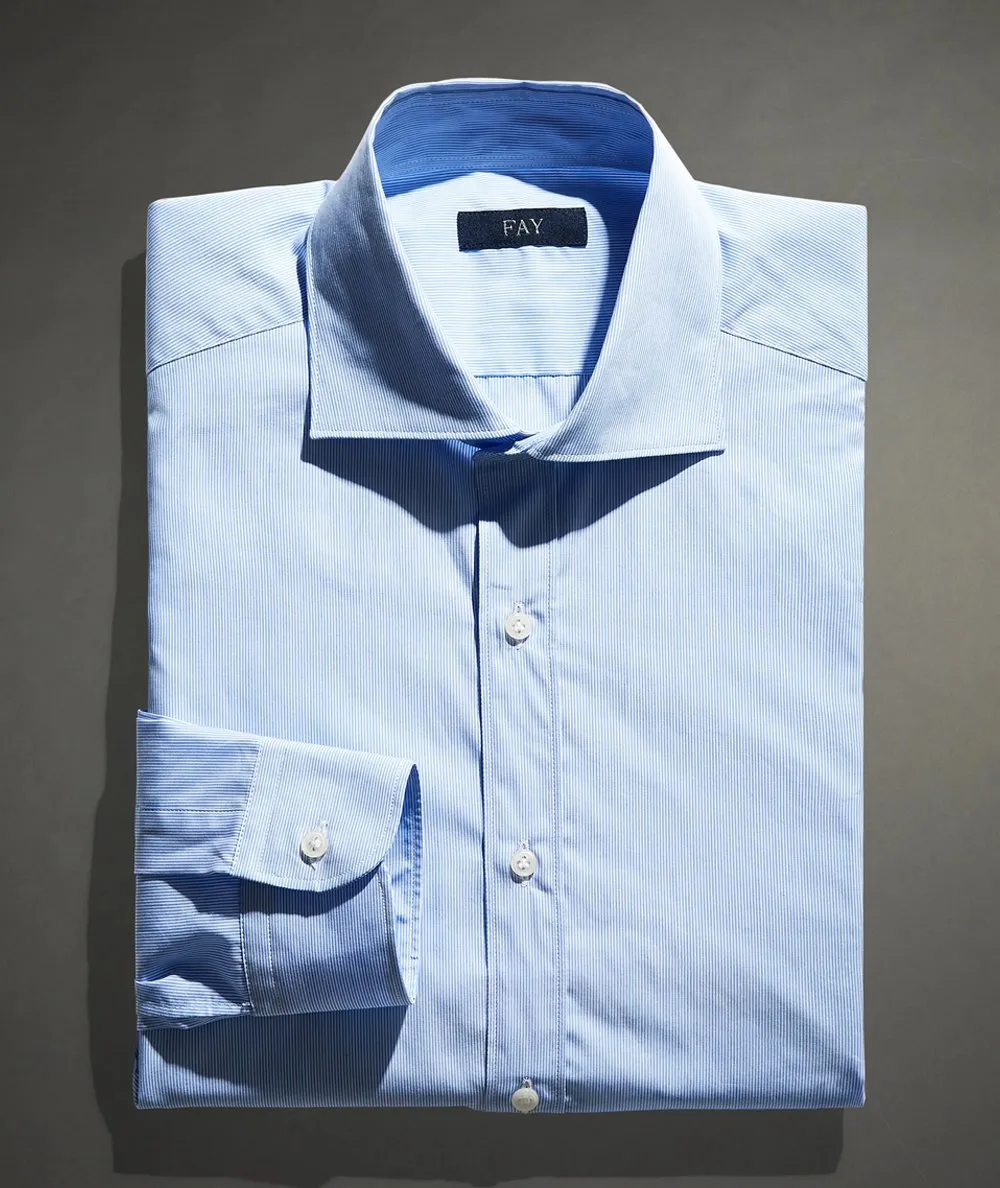 FAY--Camicia collo francese