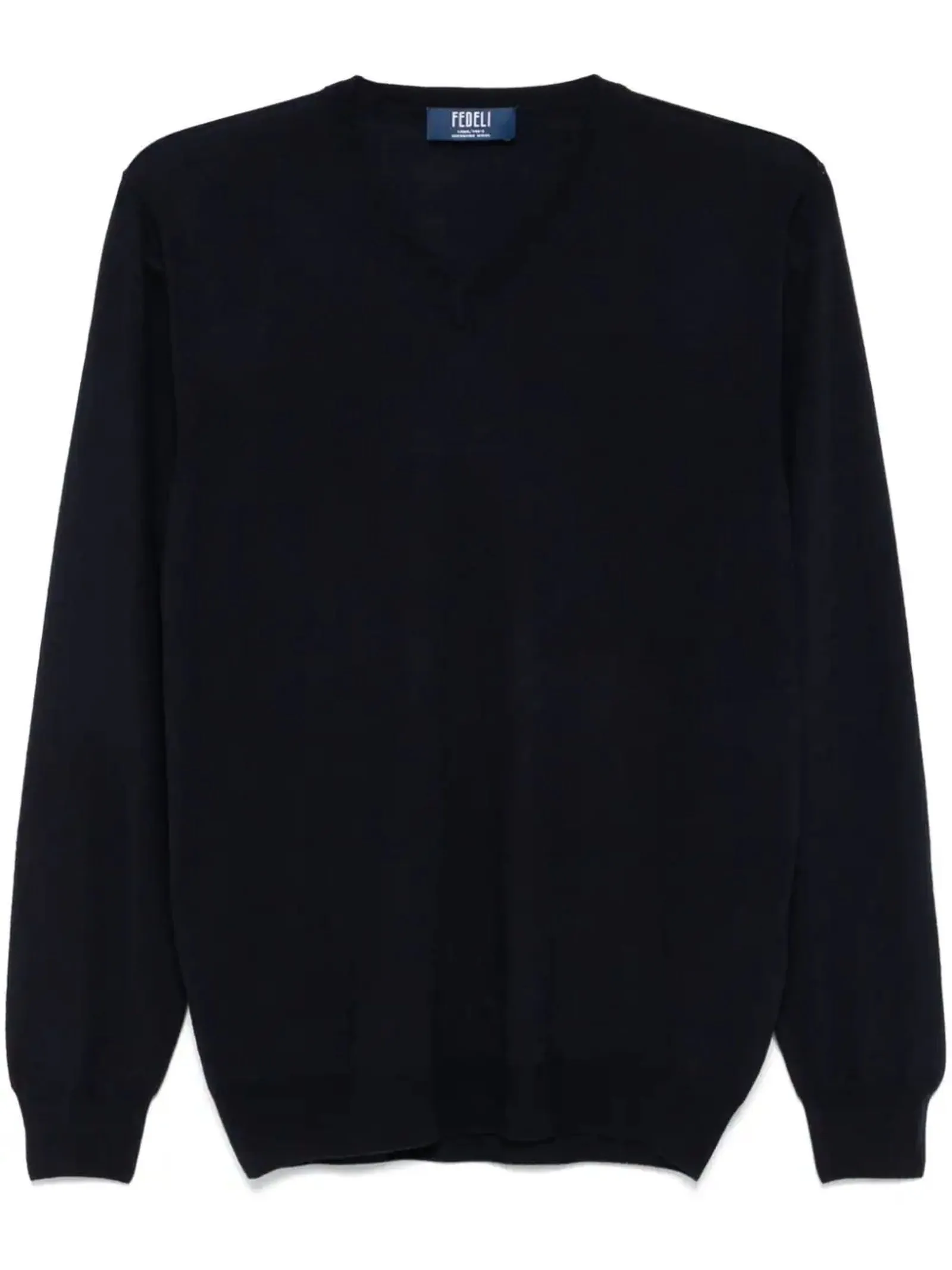 FEDELI Abbigliamento,Maglieria Maglione in lana vergine blu notte 