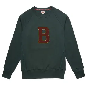 Felpa Baracuta Crew Neck Varsity Verde Foresta