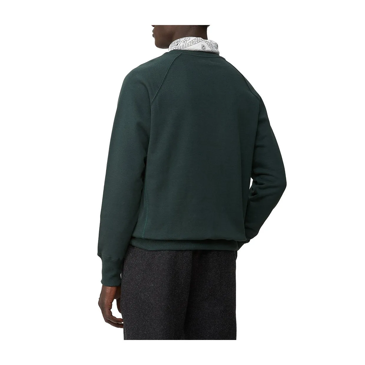 Felpa Baracuta Crew Neck Varsity Verde Foresta
