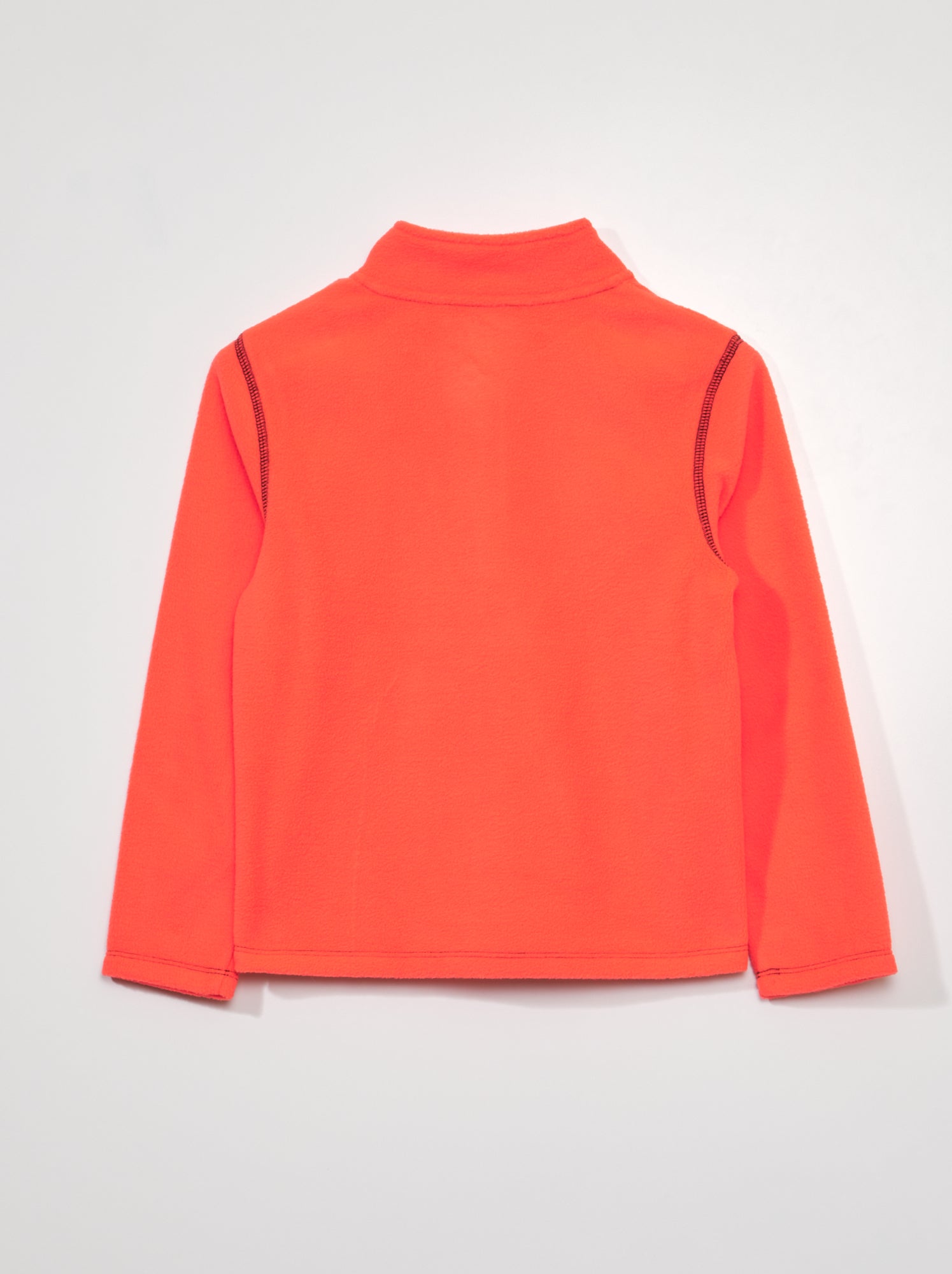 Felpa con zip in pile - ARANCIONE