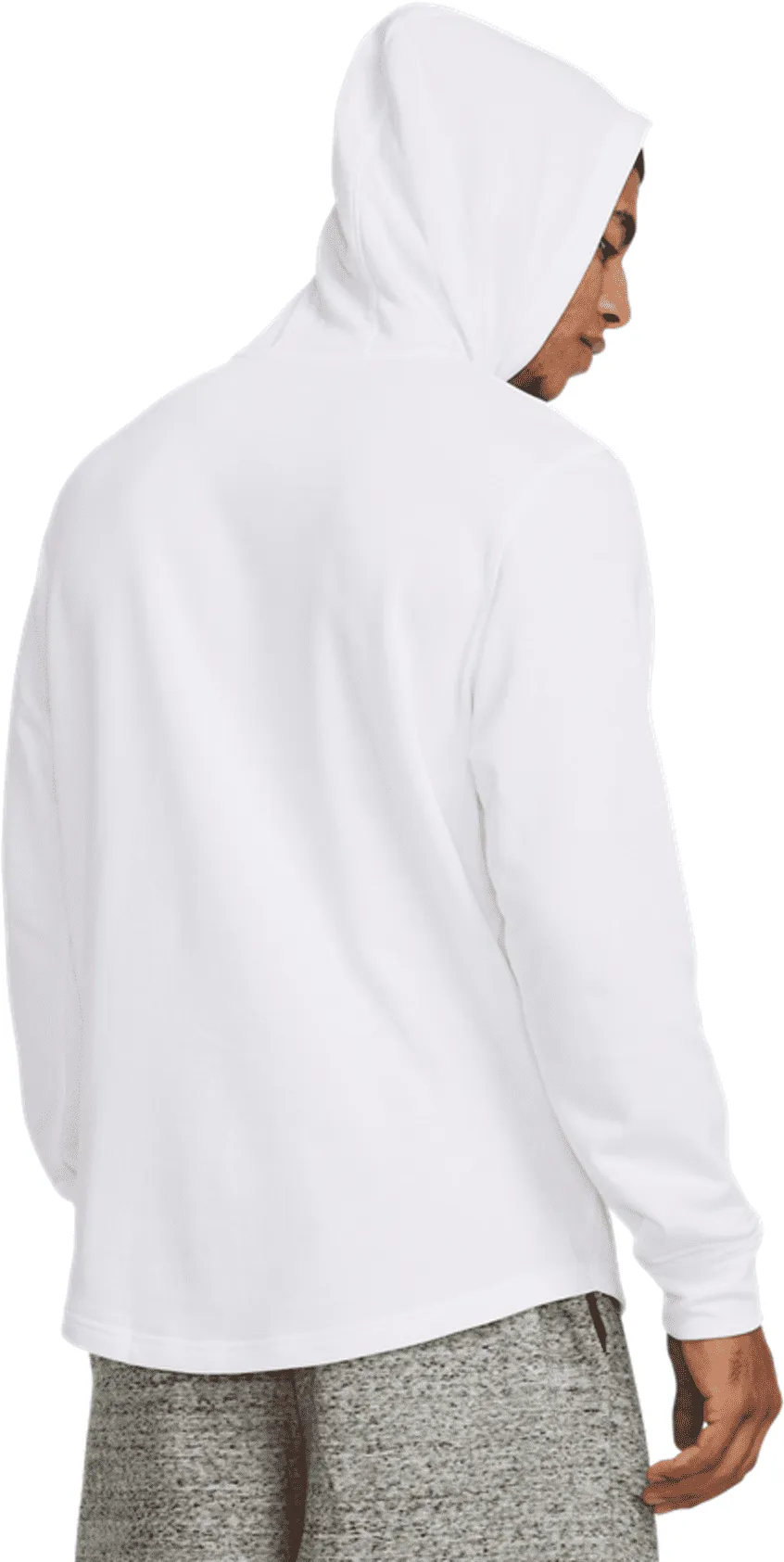 FELPA DA UOMO UNDER ARMOUR RIVAL TERRY GRAPHIC HOOD WHITE 1386047 100