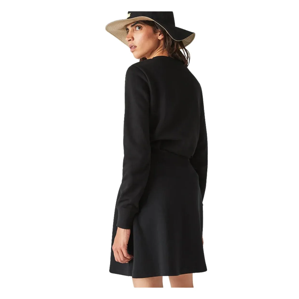 Felpa Donna Lacoste Girocollo Nero