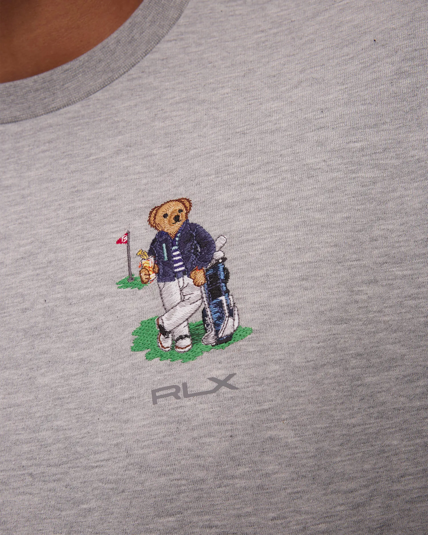 Felpa grigia da uomo Ralph Lauren RLX Golf Knit-sweatshirt 785A56853-20