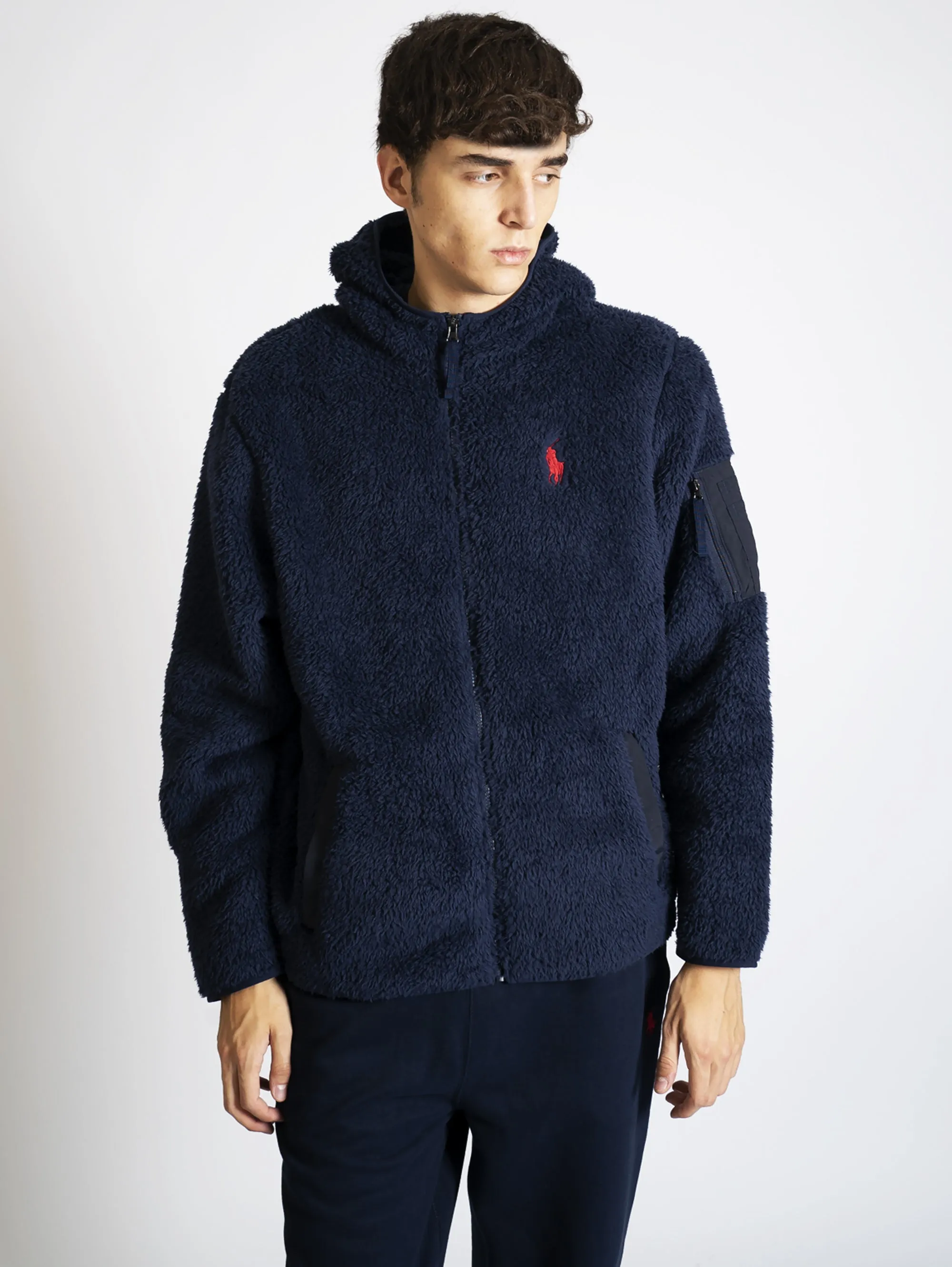 Felpa in Tessuto Sherpa Cruise Navy