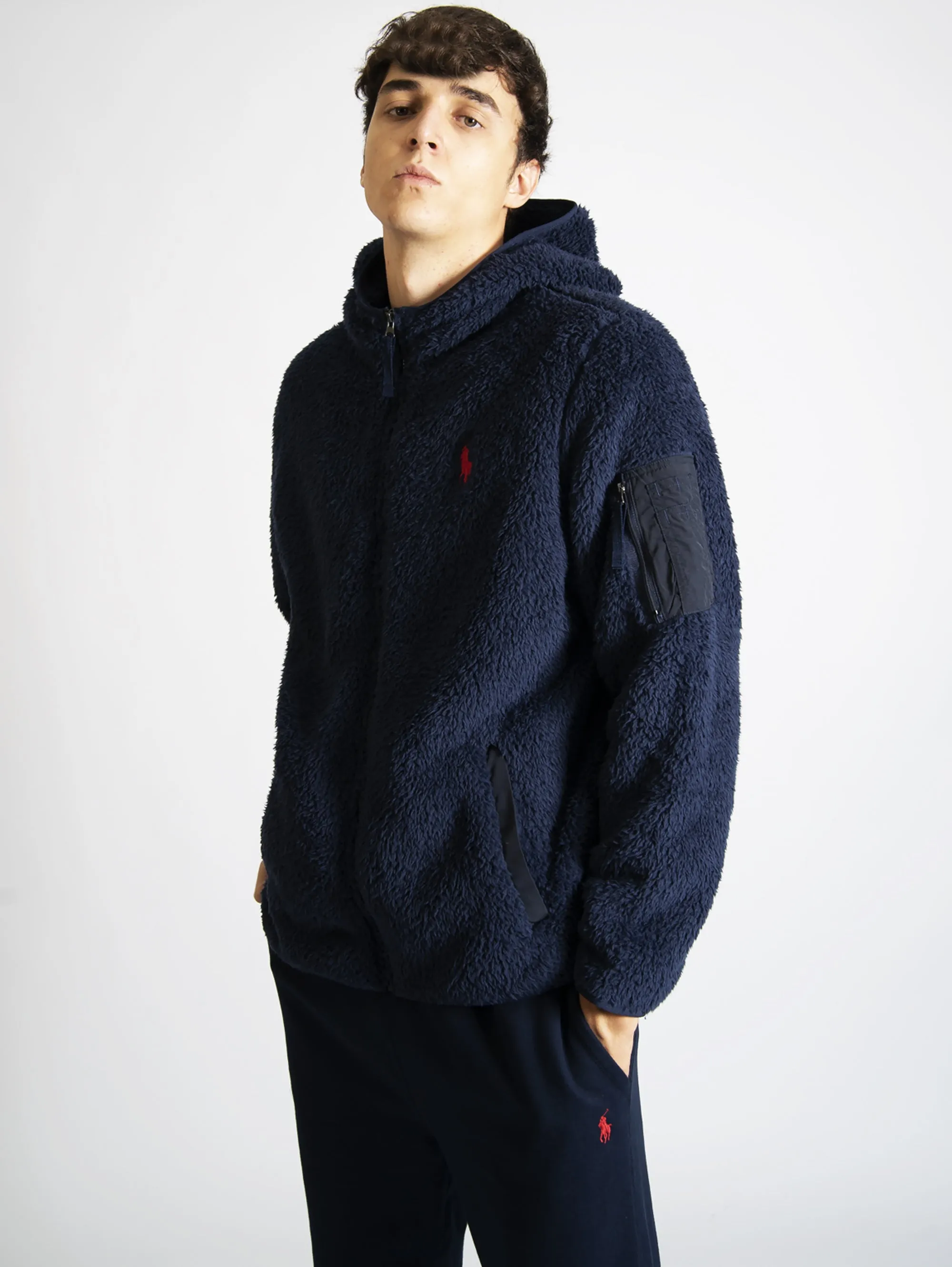 Felpa in Tessuto Sherpa Cruise Navy