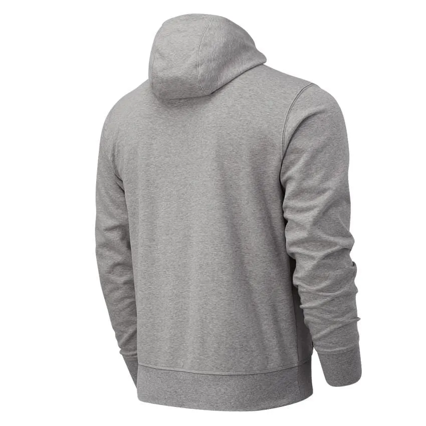 Felpa New Balance NB Essential Stacked Full Zip Grigio