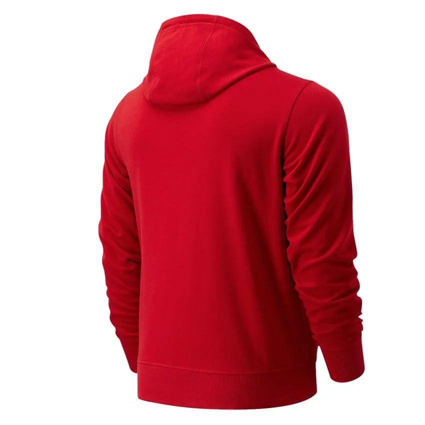 Felpa New Balance NB Essential Stacked Full Zip Rosso