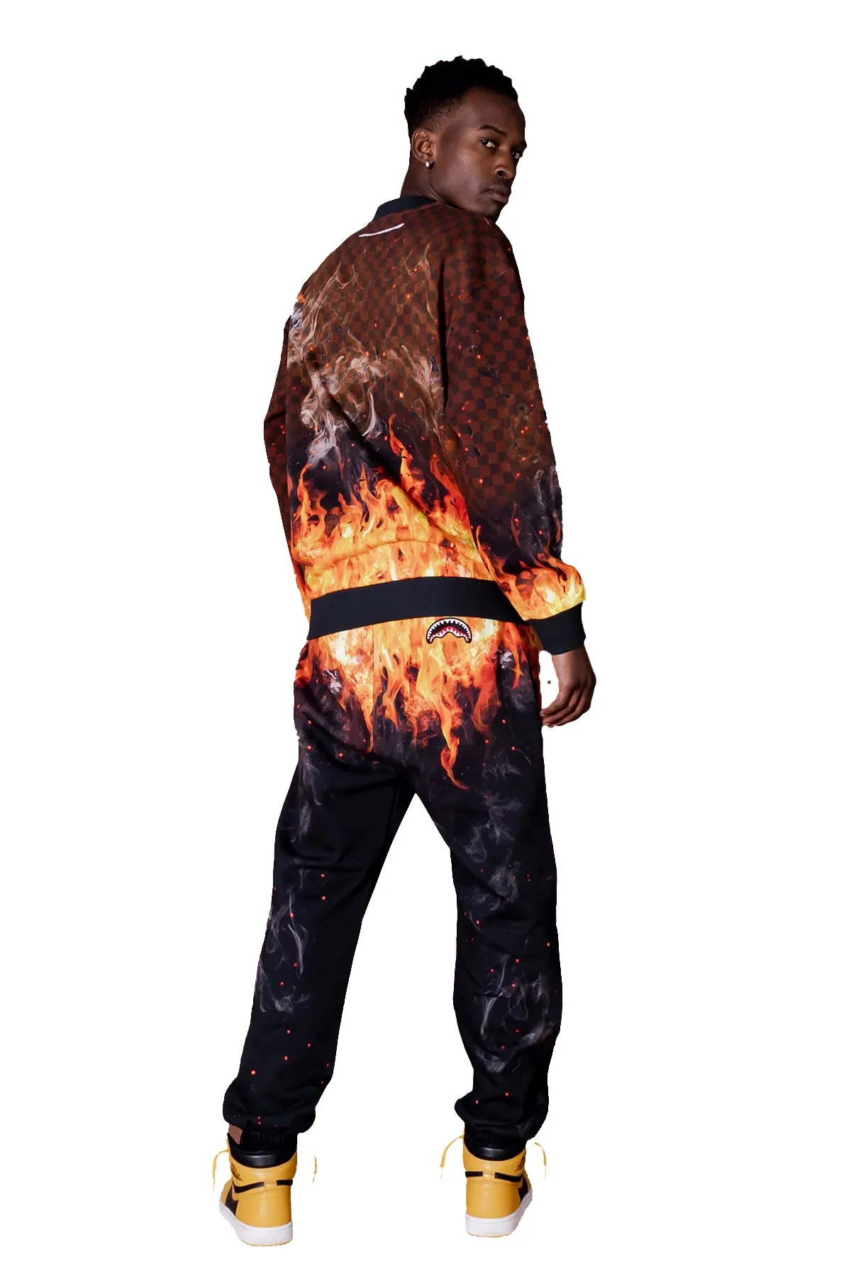 Felpa SHARK ON FIRE SPRAYGROUND da uomo