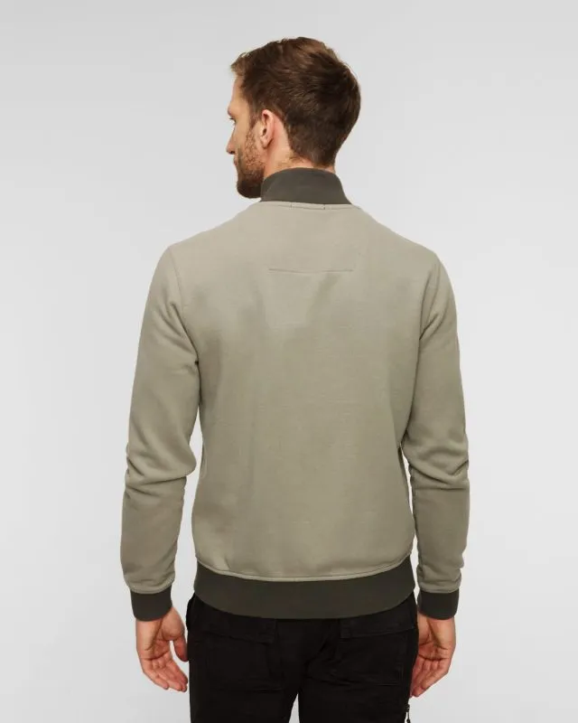Felpa verde con chiusura da uomo Aeronautica Militare